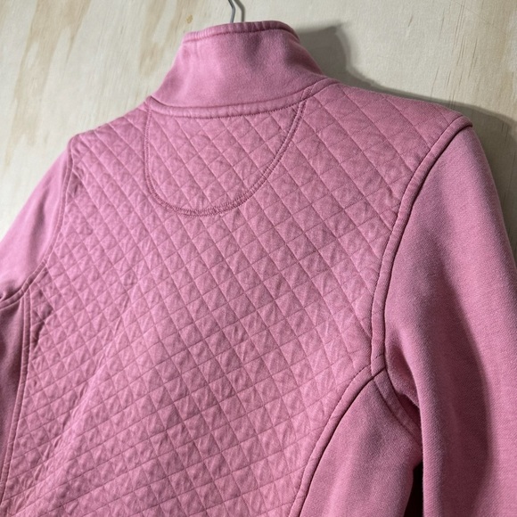 L.L. Bean Women's Quilted Quarter-Zip Pullover Pink Size Small - Picture 10 of 10